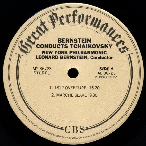 Tchaikovsky*, Bernstein*, New York Philharmonic - 1812 Overture / Marche Slave / Romeo And Juliet Overture - LP