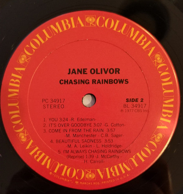 Jane Olivor - Chasing Rainbows - LP