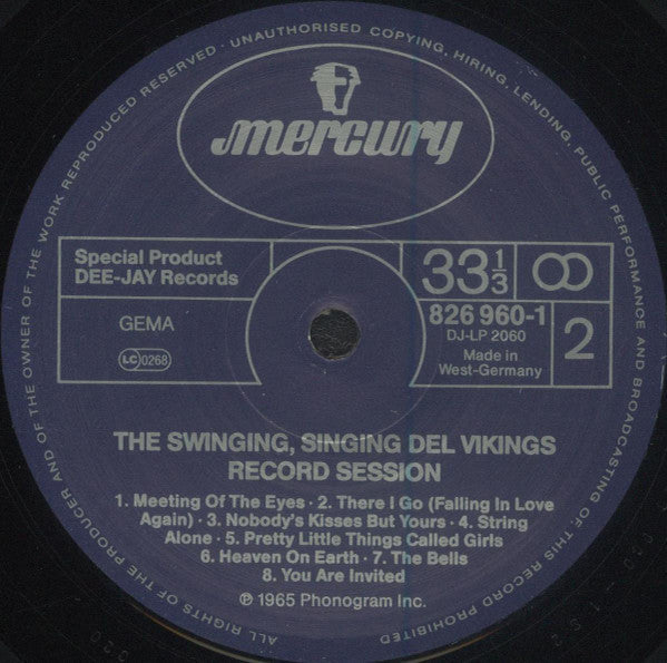 Del Vikings* - Swinging, Singing Record Session - LP