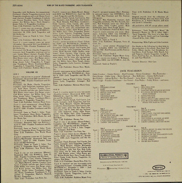 Jack Teagarden - King Of The Blues Trombone - LP