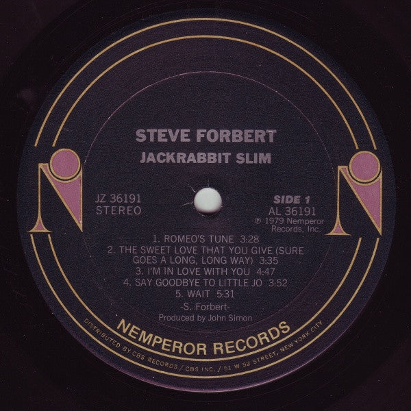 Steve Forbert - Jackrabbit Slim - LP