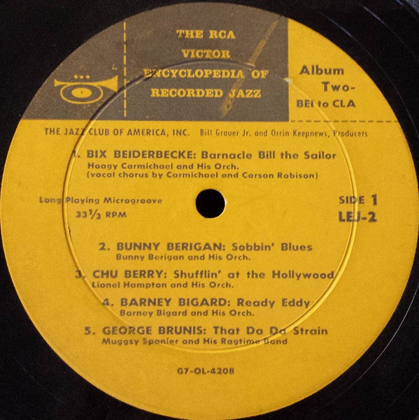 Various - The RCA Victor Encyclopedia Of Recorded Jazz: Album 2 - Bei To Cla - LP