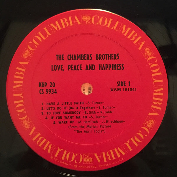 The Chambers Brothers - Love, Peace And Happiness / Live At Bill Graham's Fillmore East - LP