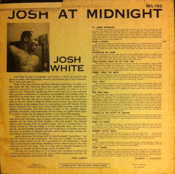 Josh White - Josh At Midnight - LP