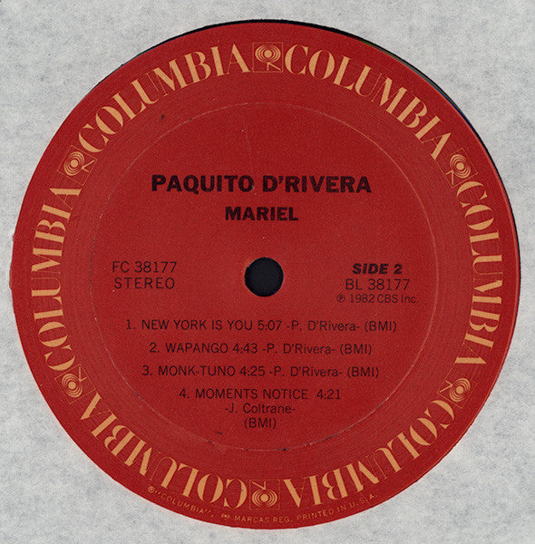 Paquito D'Rivera - Mariel - LP