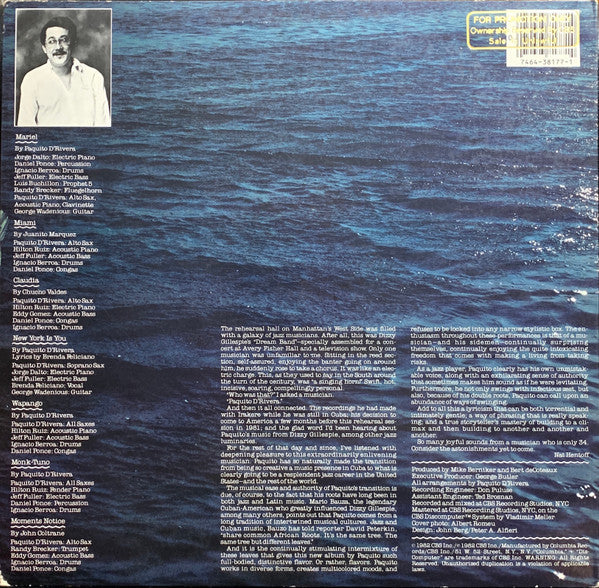 Paquito D'Rivera - Mariel - LP