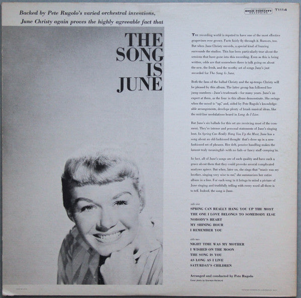 June Christy - The Song Is June! - LP