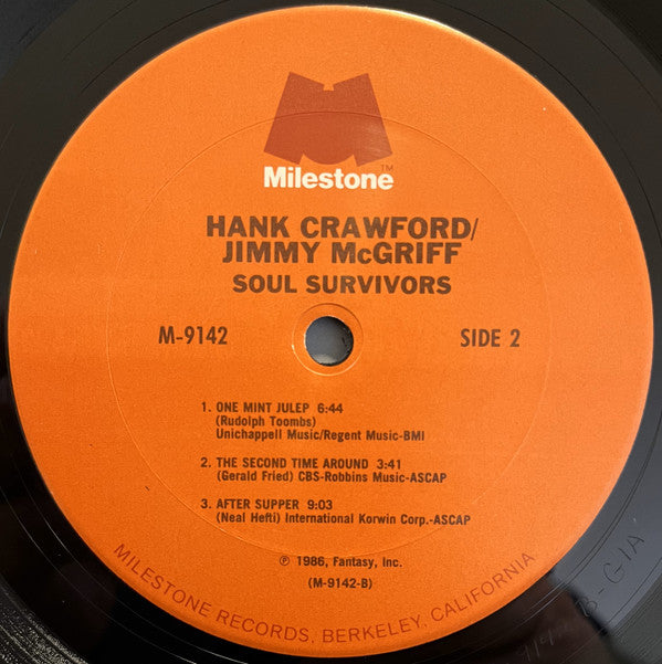 Hank Crawford / Jimmy McGriff - Soul Survivors - LP