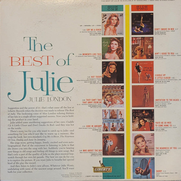 Julie London - The Best Of Julie - LP