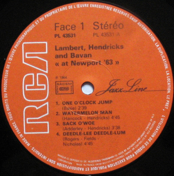 Lambert, Hendricks & Bavan - At Newport '63 - LP