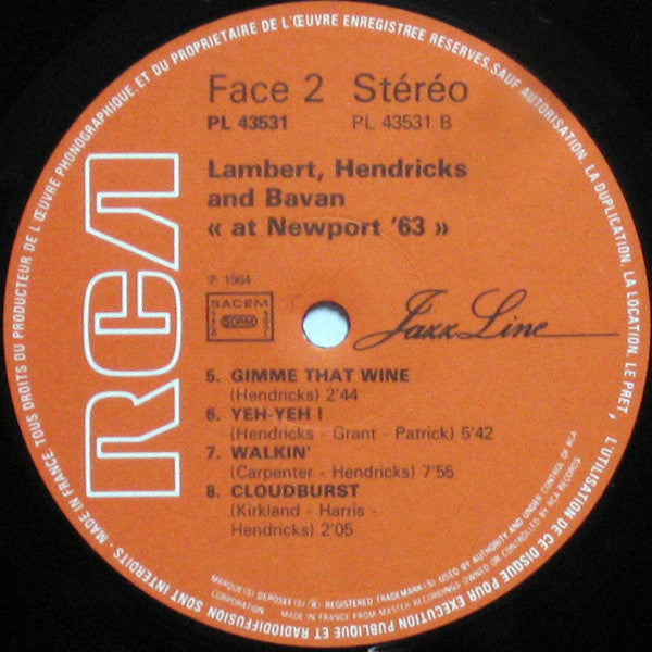 Lambert, Hendricks & Bavan - At Newport '63 - LP