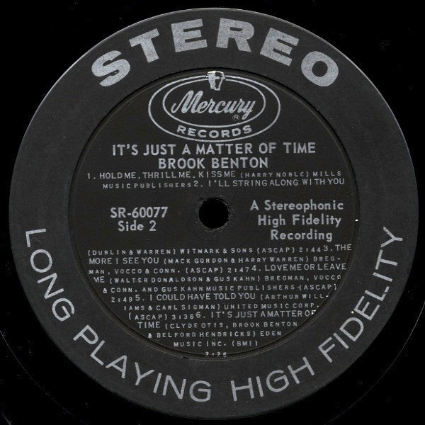 Brook Benton - It's Just A Matter Of Time - LP