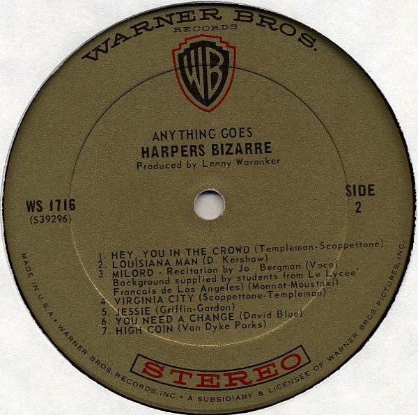 Harpers Bizarre - Anything Goes - LP