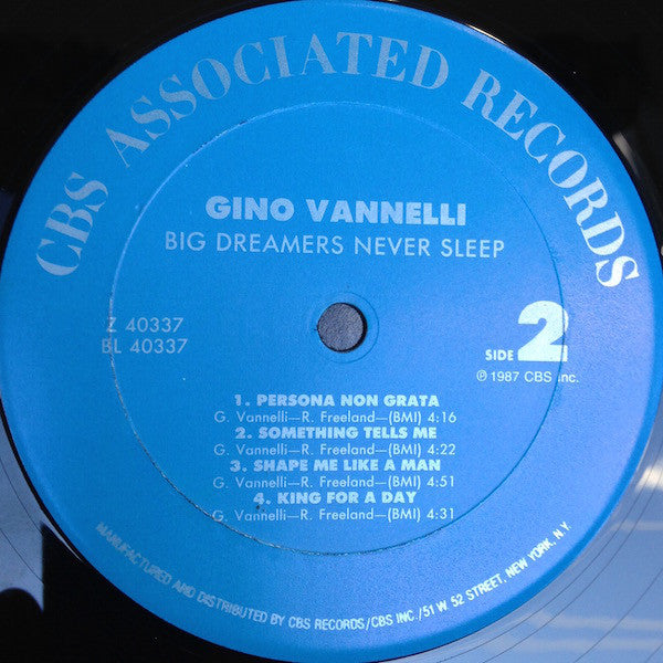 Gino Vannelli - Big Dreamers Never Sleep - LP