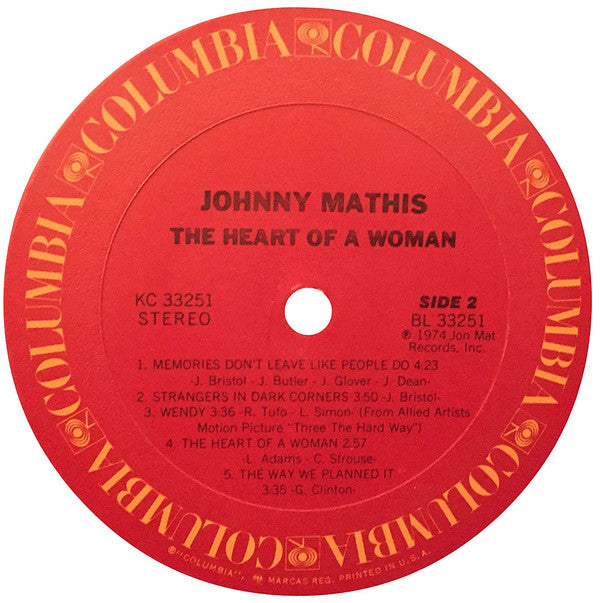 Johnny Mathis - The Heart Of A Woman - LP