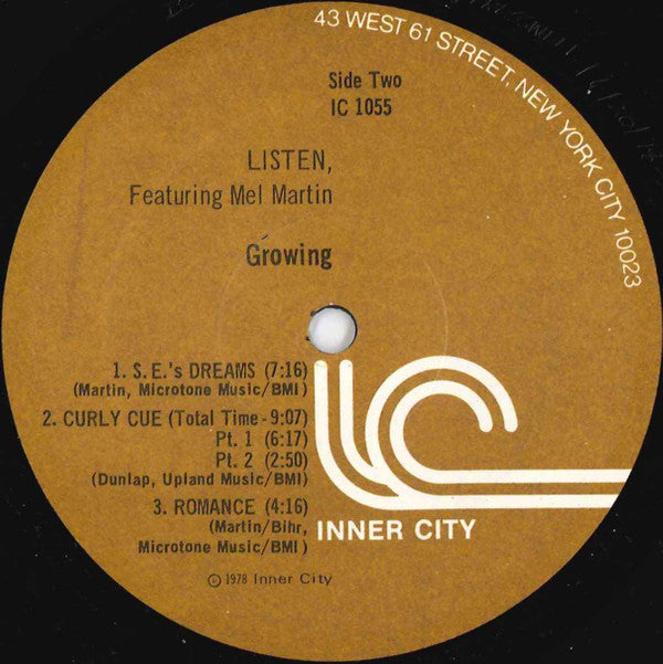 Listen Featuring Mel Martin - Growing - LP