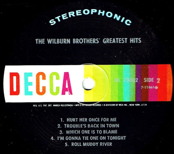 The Wilburn Brothers - The Wilburn Brothers' Greatest Hits - LP