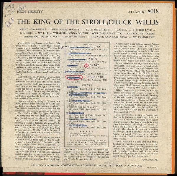 Chuck Willis - King Of The Stroll - LP