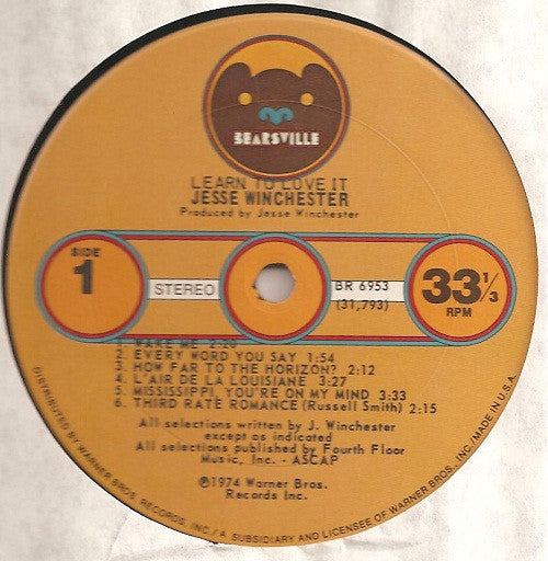 Jesse Winchester - Learn To Love It - LP