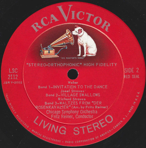 Fritz Reiner, Chicago Symphony Orchestra - Vienna - LP