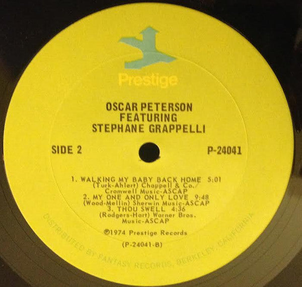 Oscar Peterson Featuring Stephane Grappelli* - Peterson/Grappelli - LP