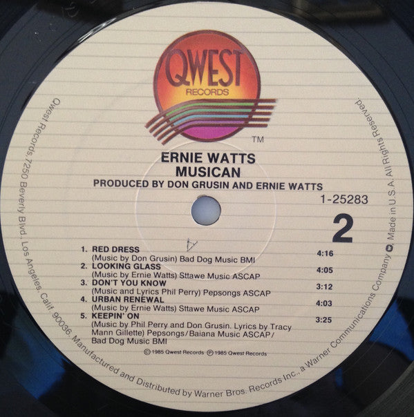 Ernie Watts - Musican - LP