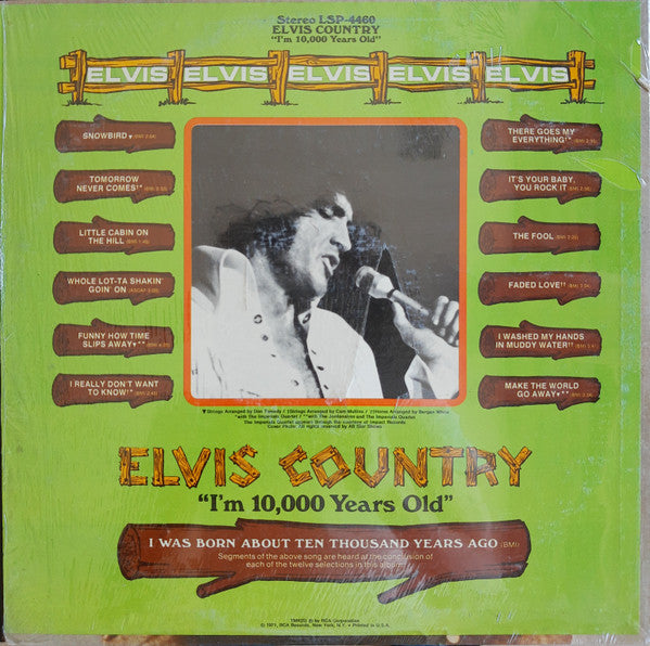 Elvis Presley - Elvis Country (I'm 10,000 Years Old) - LP