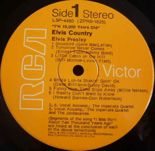 Elvis Presley - Elvis Country (I'm 10,000 Years Old) - LP