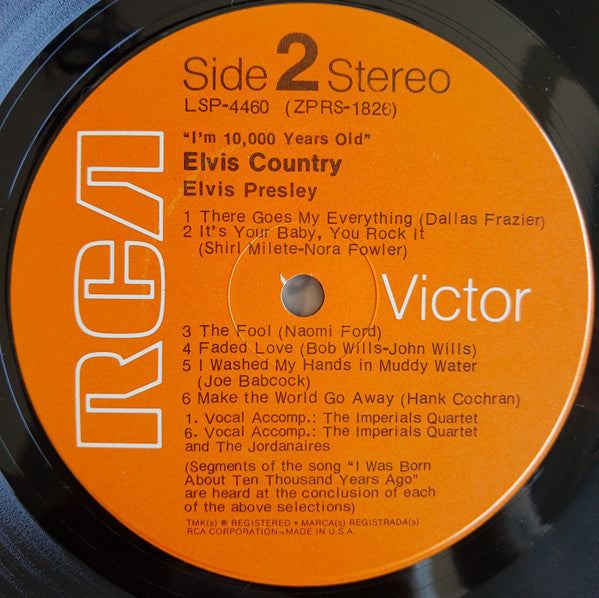 Elvis Presley - Elvis Country (I'm 10,000 Years Old) - LP