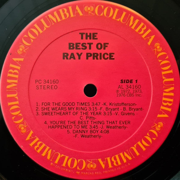 Ray Price - The Best Of Ray Price - LP