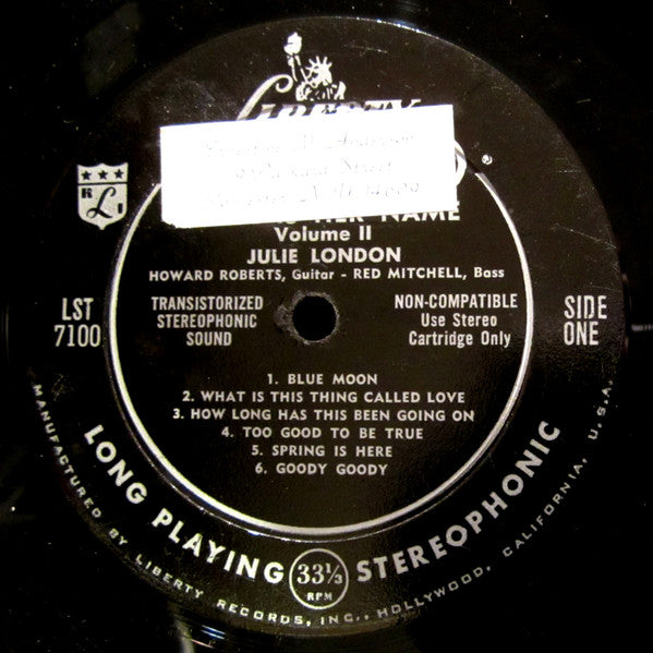 Julie London - Julie Is Her Name Volume Two - LP