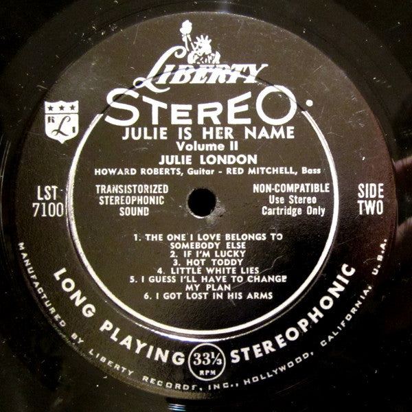 Julie London - Julie Is Her Name Volume Two - LP