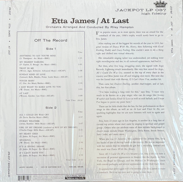 Etta James - At Last! - LP