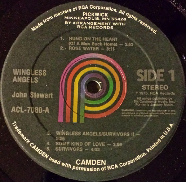 John Stewart (2) - Wingless Angels - LP