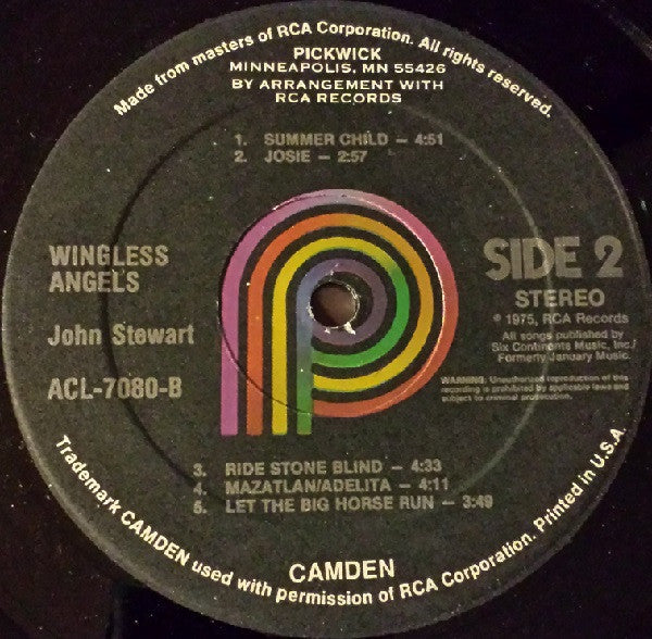 John Stewart (2) - Wingless Angels - LP