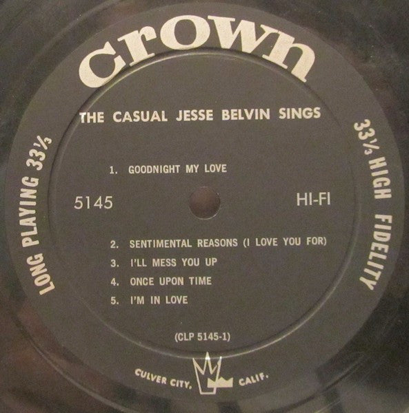 Jesse Belvin - The Casual - LP