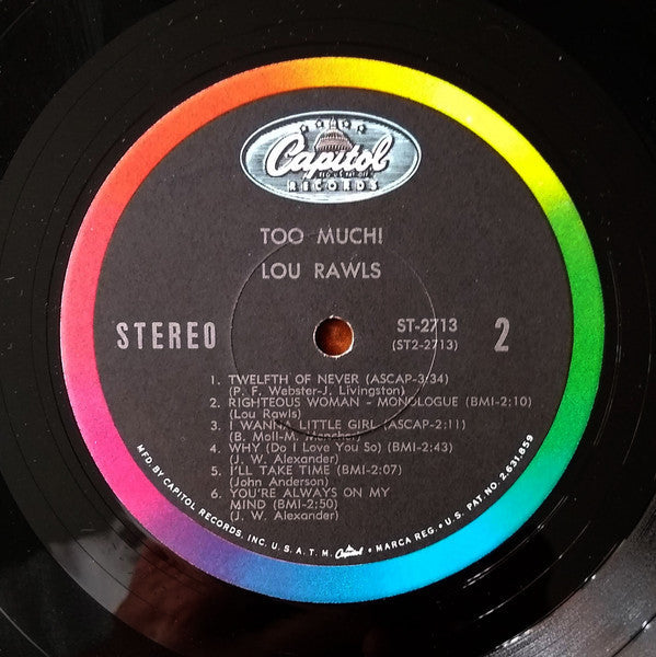 Lou Rawls - Too Much! - LP