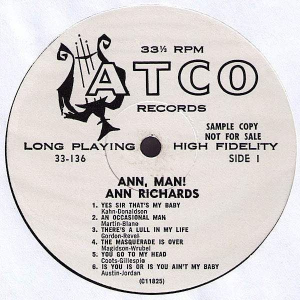 Ann Richards - Ann, Man! - LP