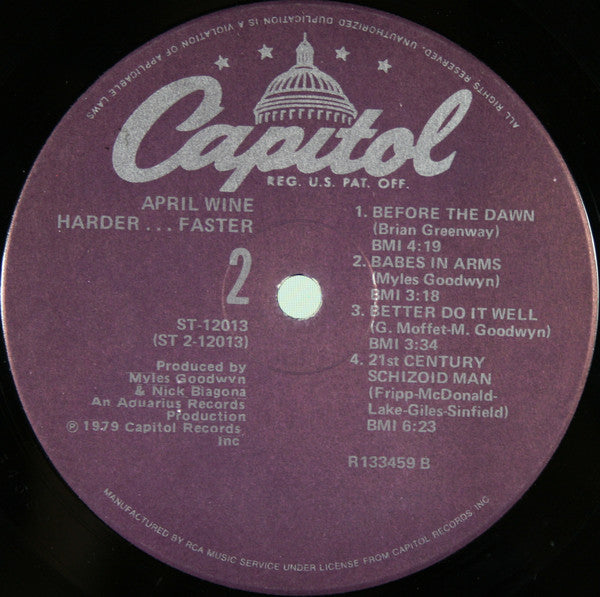 April Wine - Harder.....Faster - LP