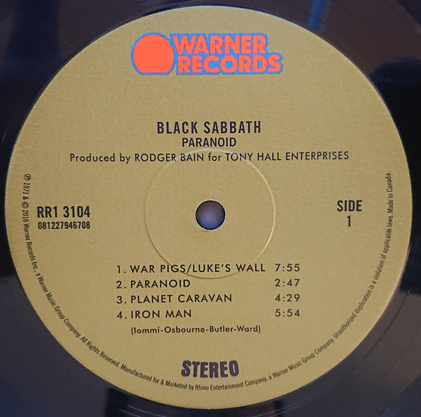 Black Sabbath - Paranoid - LP
