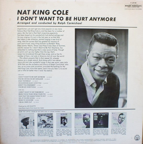 Nat King Cole - I Don't Want To Be Hurt Anymore - LP