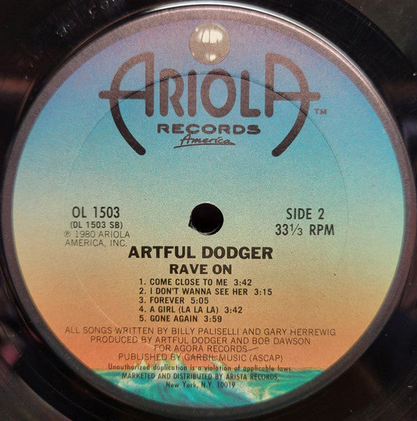 Artful Dodger  - Rave On - LP