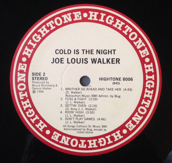 Joe Louis Walker - Cold Is The Night - LP