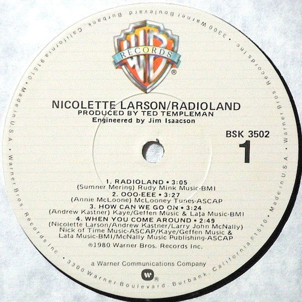 Nicolette Larson - Radioland - LP