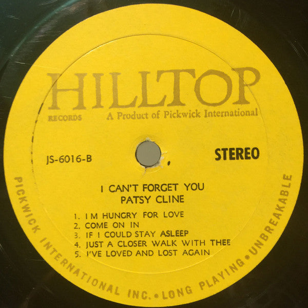 Patsy Cline - I Can't Forget You - LP