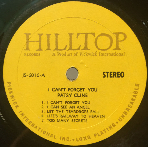 Patsy Cline - I Can't Forget You - LP