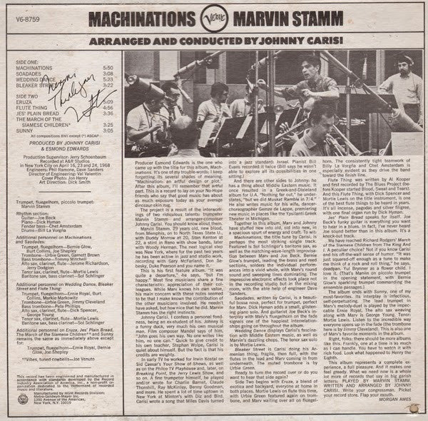 Marvin Stamm - Machinations - LP