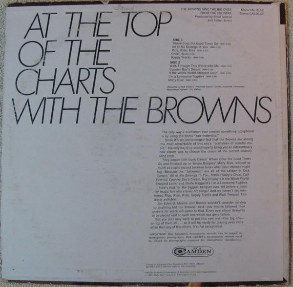 The Browns (3) - Sing The Big Ones From The Country - LP