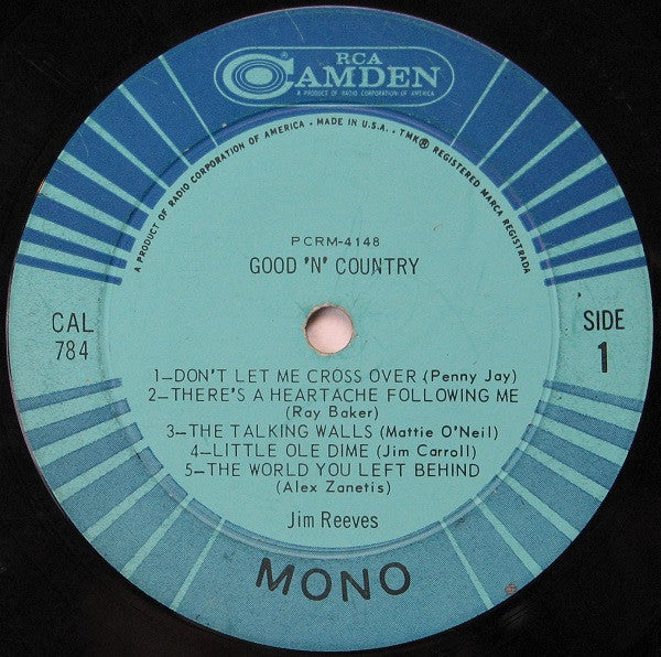 Jim Reeves - Good 'N' Country - LP