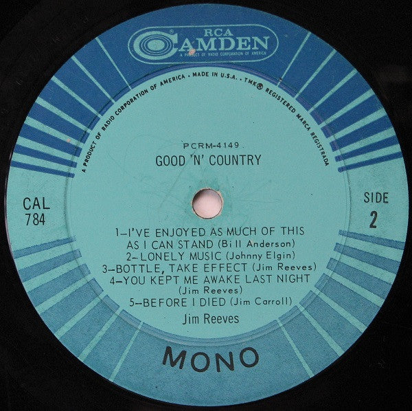 Jim Reeves - Good 'N' Country - LP